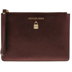 NWT Michael Kors - Adele Leather Zip Clutch